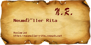 Neumüller Rita névjegykártya