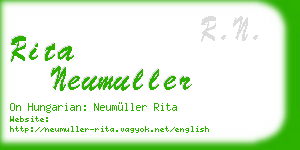rita neumuller business card